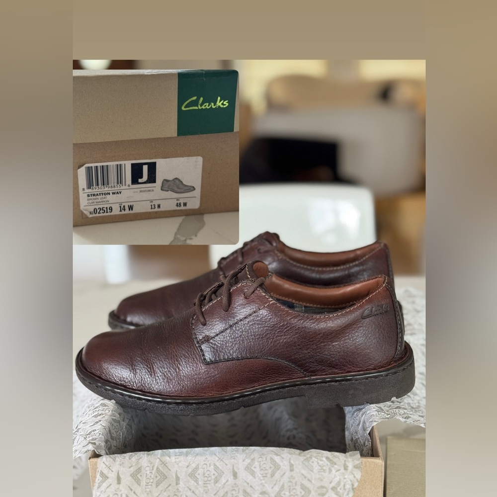 Clarks Men's Brown Leather Shoes
